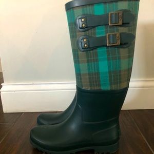 UGG Sabine Green Rain Boots